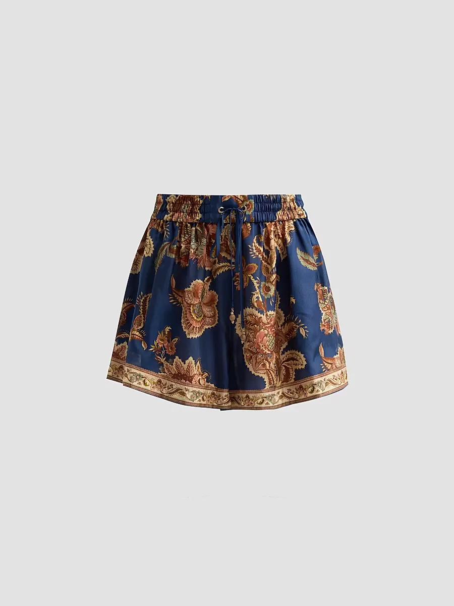 Aster Silk Relaxed Shorts by Zimmermann