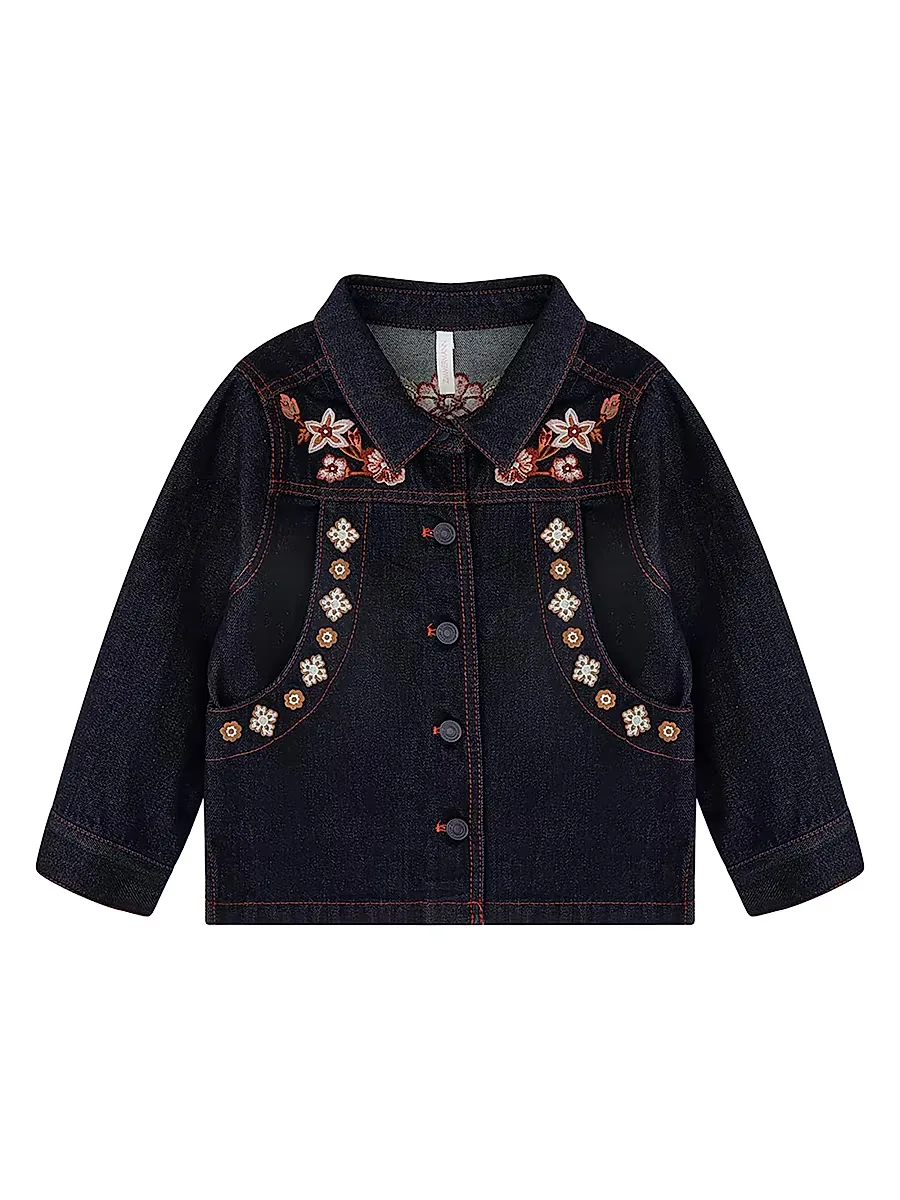 Aster Embroidered Denim Jacket by Zimmermann