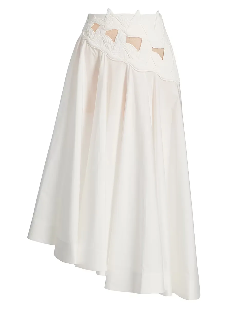 Luna Applique Cotton Maxi Skirt by Zimmermann