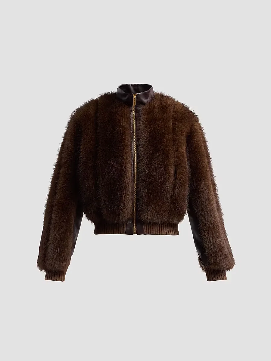 Valiant Faux Fur Jacket by Zimmermann