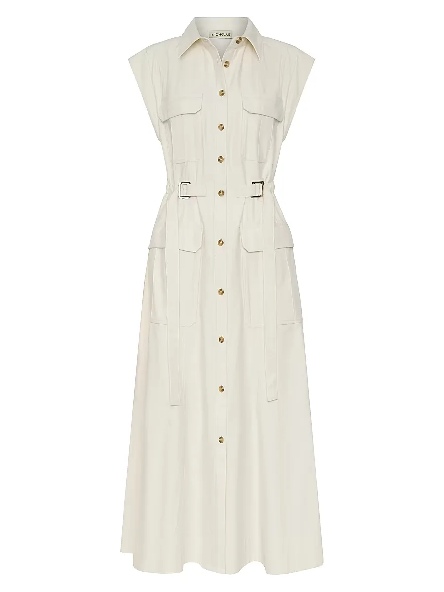 Romina Cotton-Blend Twill Midi-Shirtdress by NICHOLAS