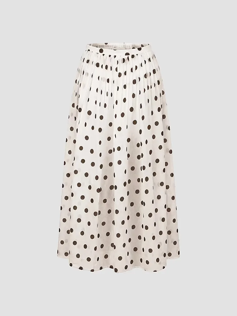 Marit Polka Dot Midi Skirt by NICHOLAS