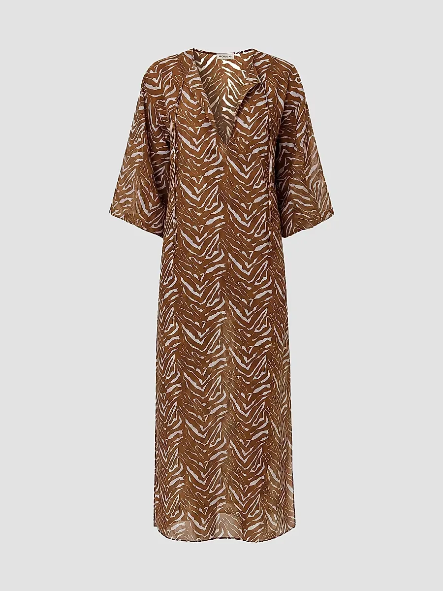 Jovana Cotton-Silk Caftan Maxi Dress by NICHOLAS