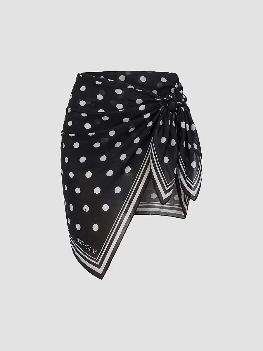 Ursa Polka Dot Georgette Mini Sarong by NICHOLAS