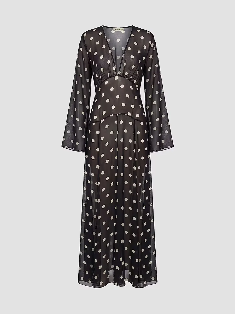 Marella Polka Dot Maxi Dress by NICHOLAS