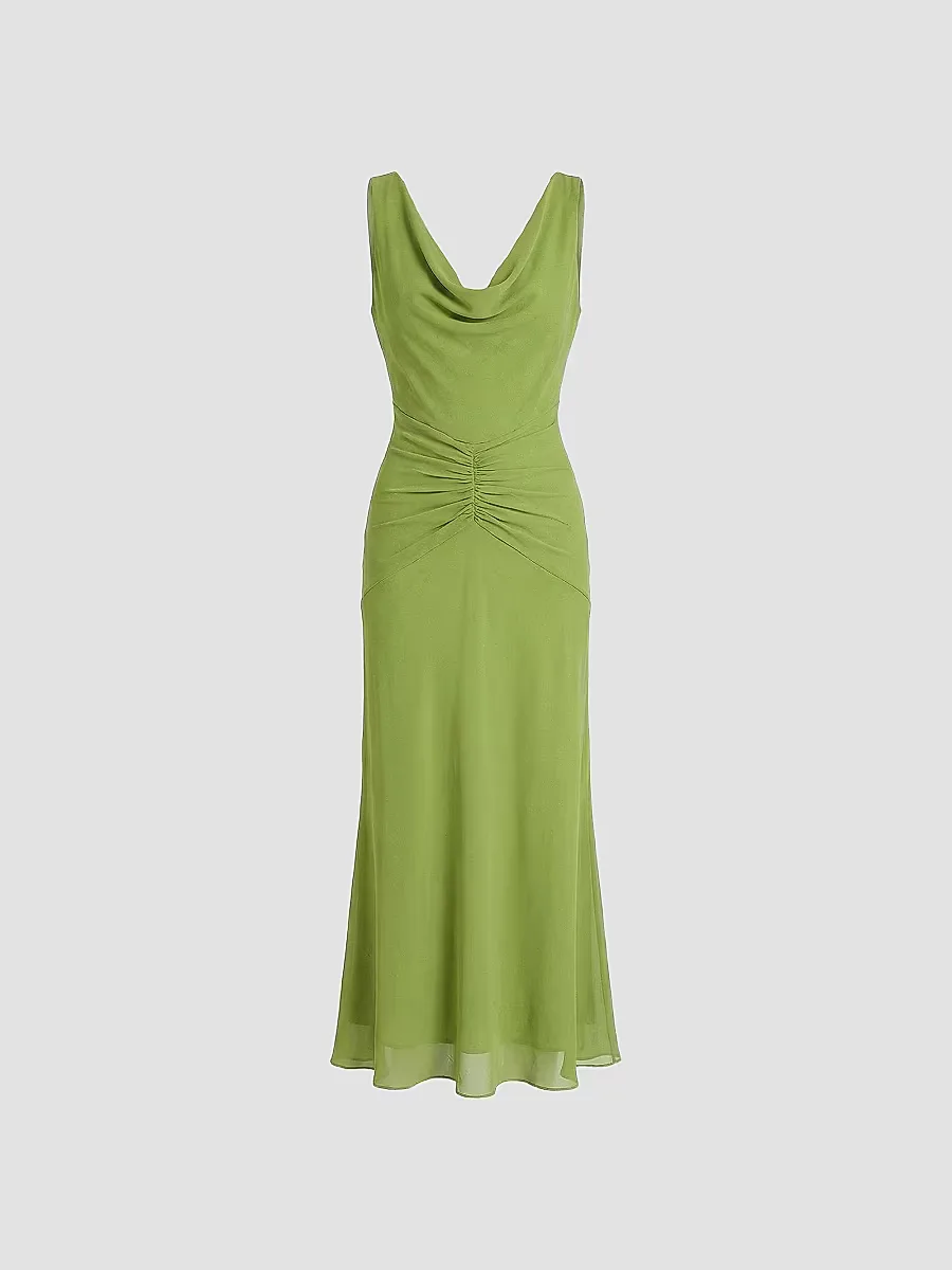 Calia Ruched Georgette Maxi Dress by NICHOLAS