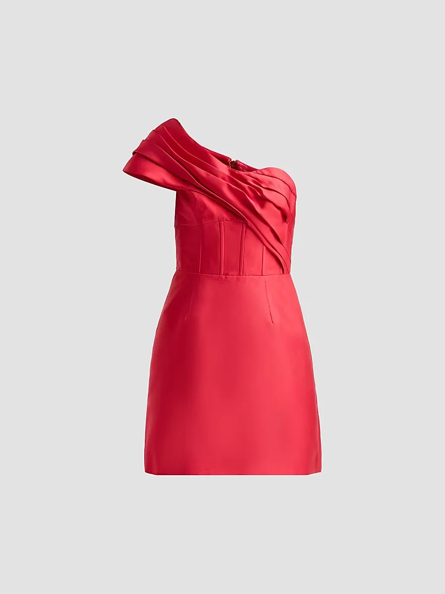 Esmeralda One-Shoulder Mini Dress by Rebecca Vallance