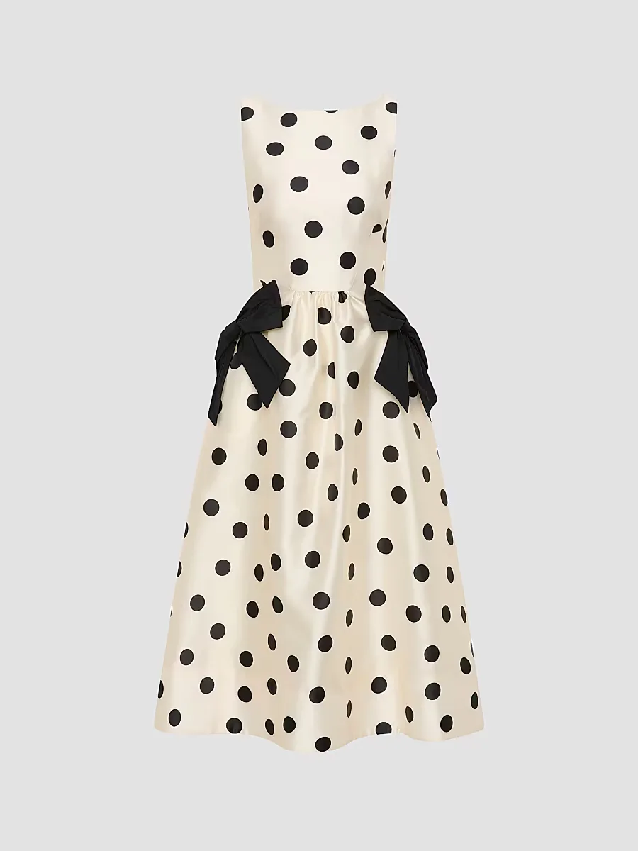 Bacio Polka Dot Midi Dress by Rebecca Vallance