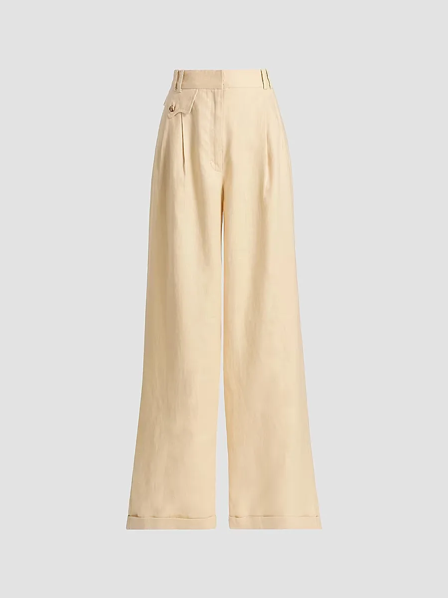 Carousel Linen Wide-Leg Pants by Zimmermann