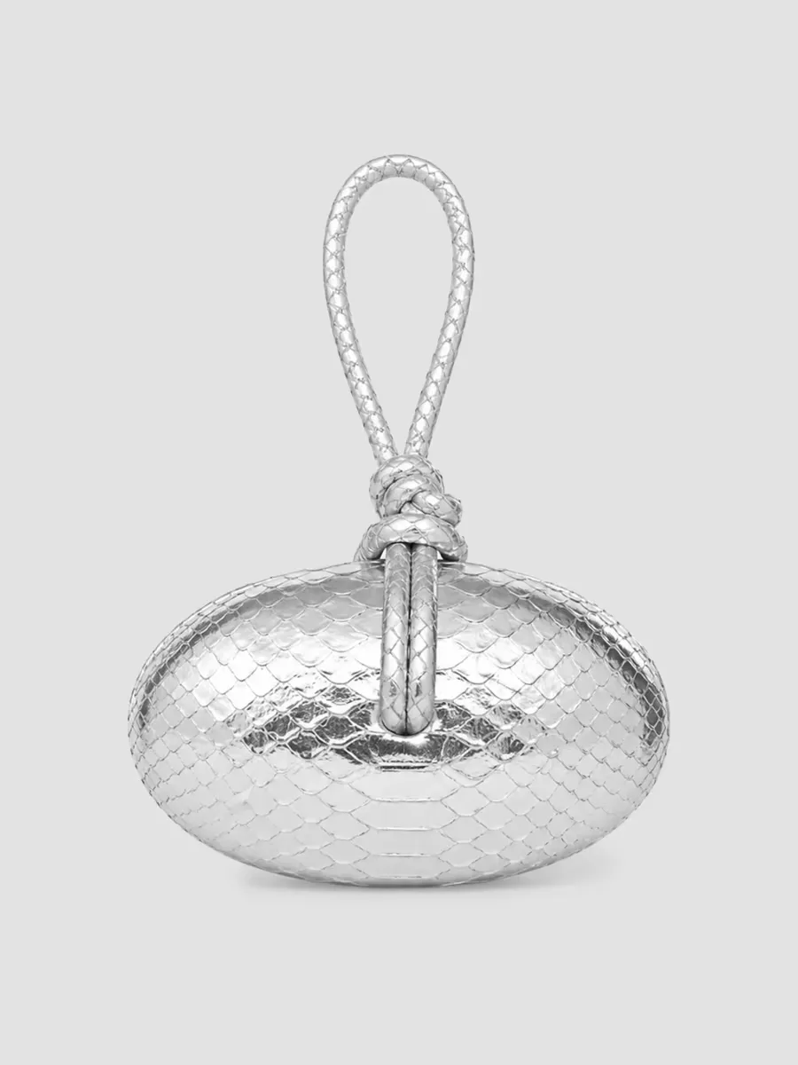 The Lolita Mini Snakeskin-Embossed Leather Clutch by Ahikoza