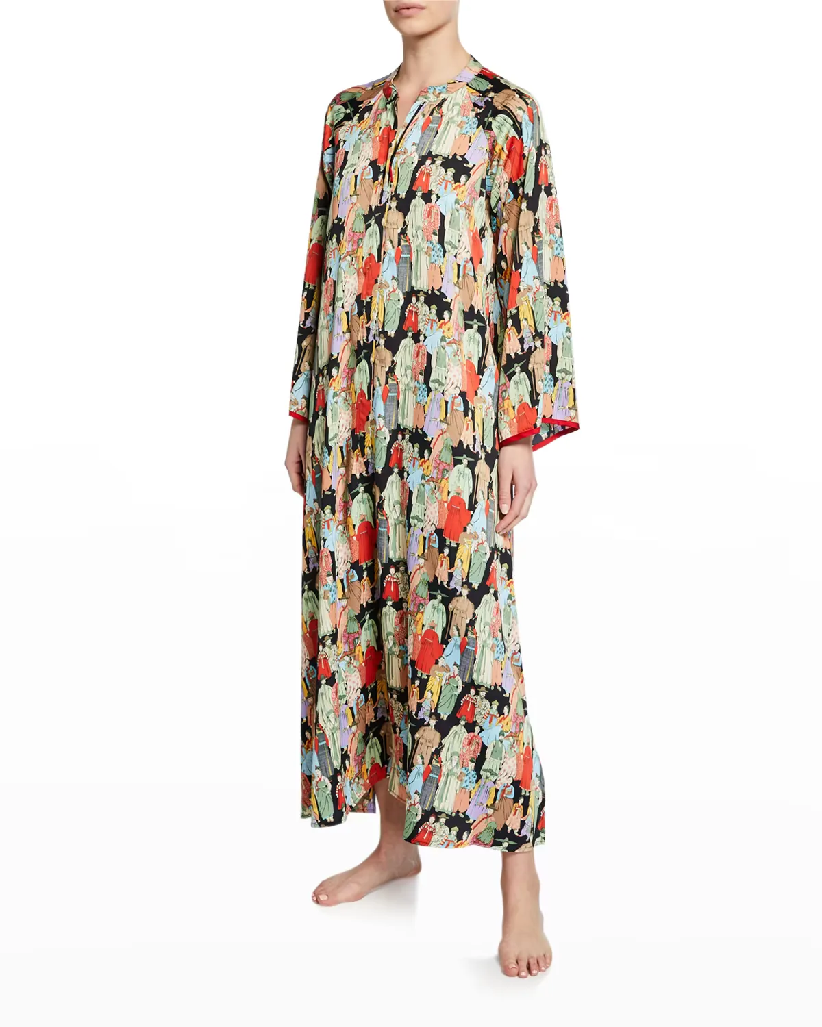 Dynasty Zip Caftan by Natori