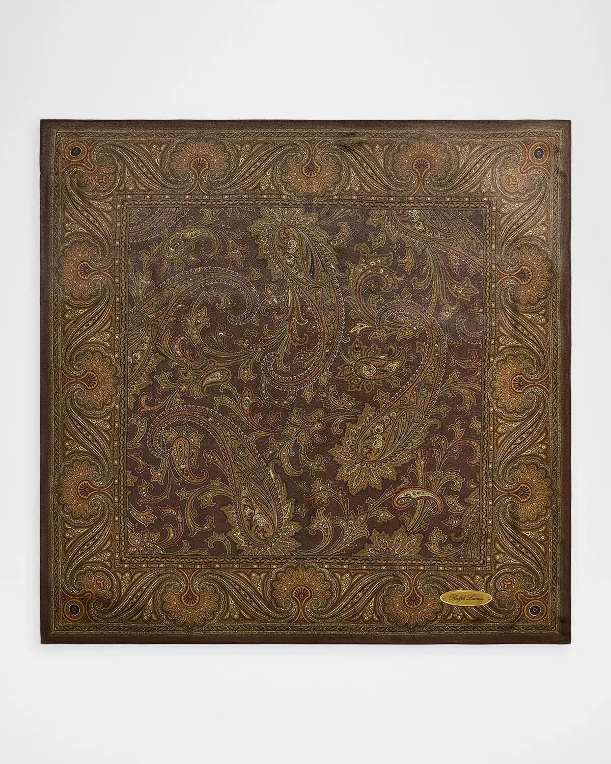 Paisley-Print Silk Square Scarf by Ralph Lauren Collection