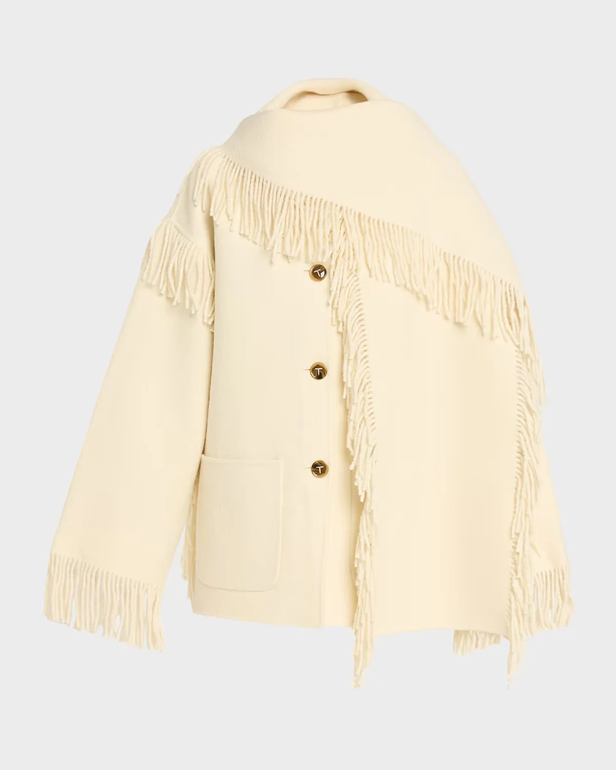 Fringed Scarf Jacket by Toteme