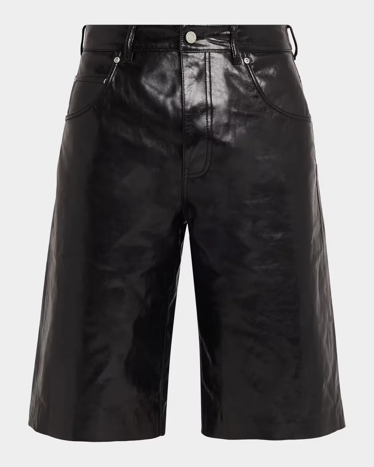 Leather Track Shorts by PURPLE