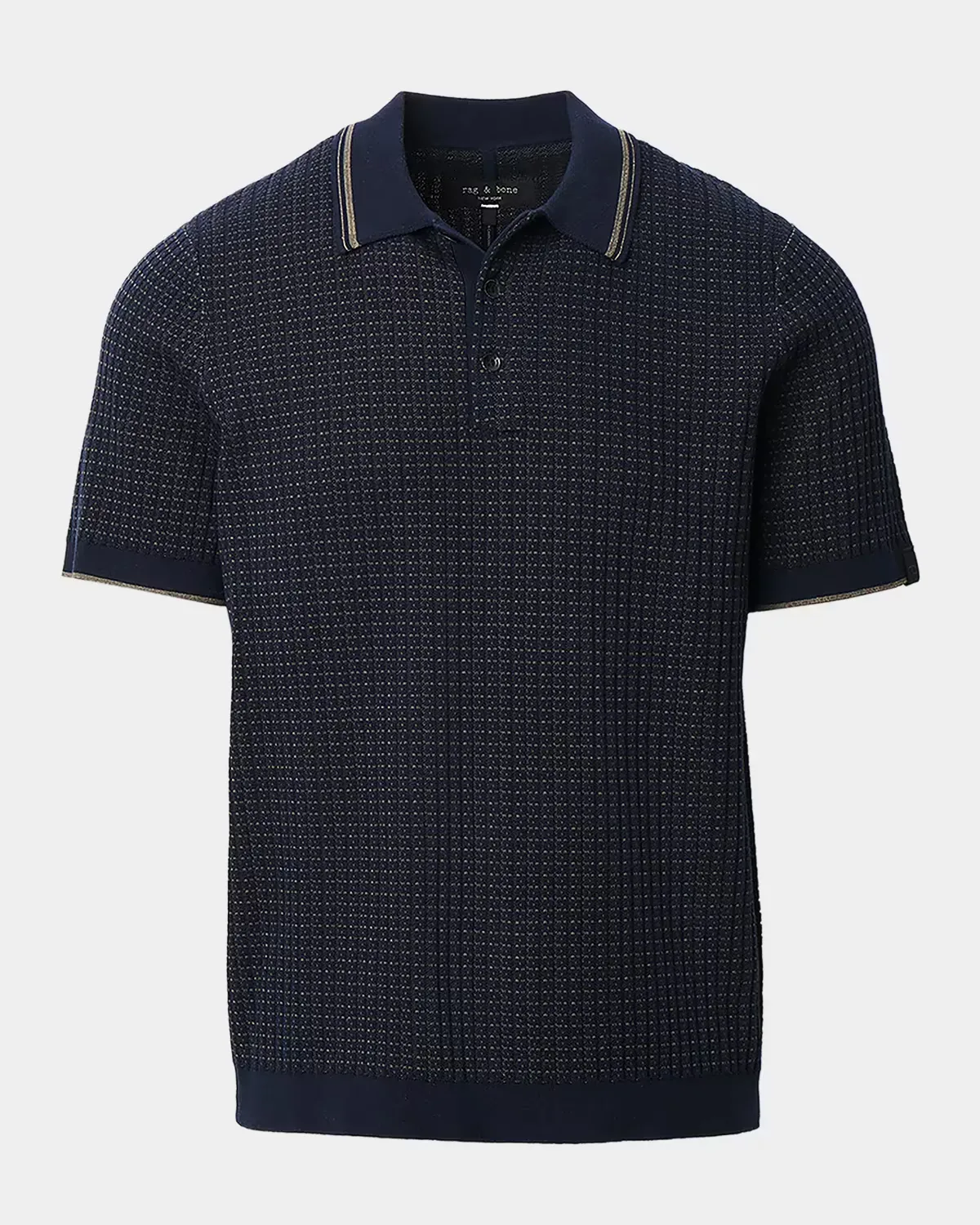Harvey Rib-Knit Polo Shirt by rag & bone