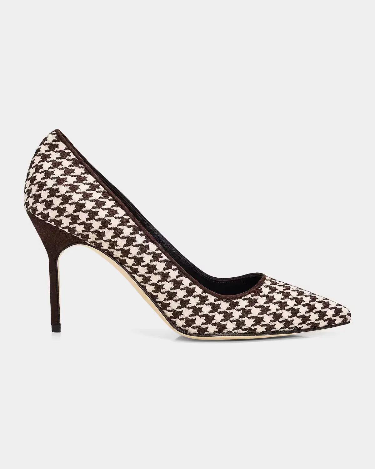 90mm BB Pick Houndstooth Wool Pumps by Manolo Blahnik