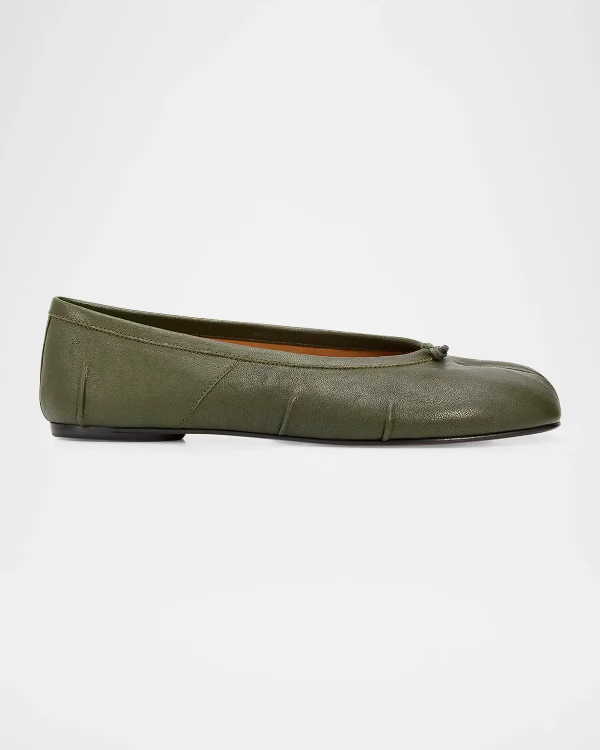 Tabi Leather Split-Toe Ballerina Flats by Maison Margiela