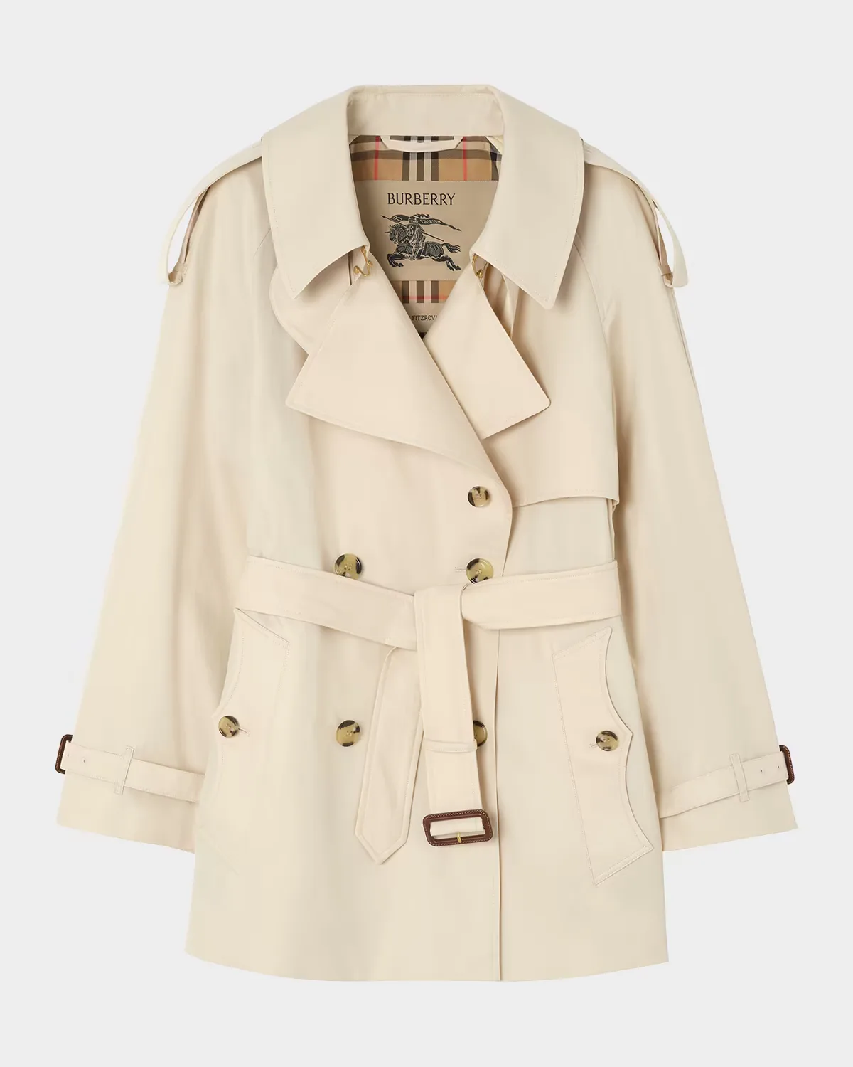 Fitzrovia Tropical Gabardine Short Trench Coat by Burberry