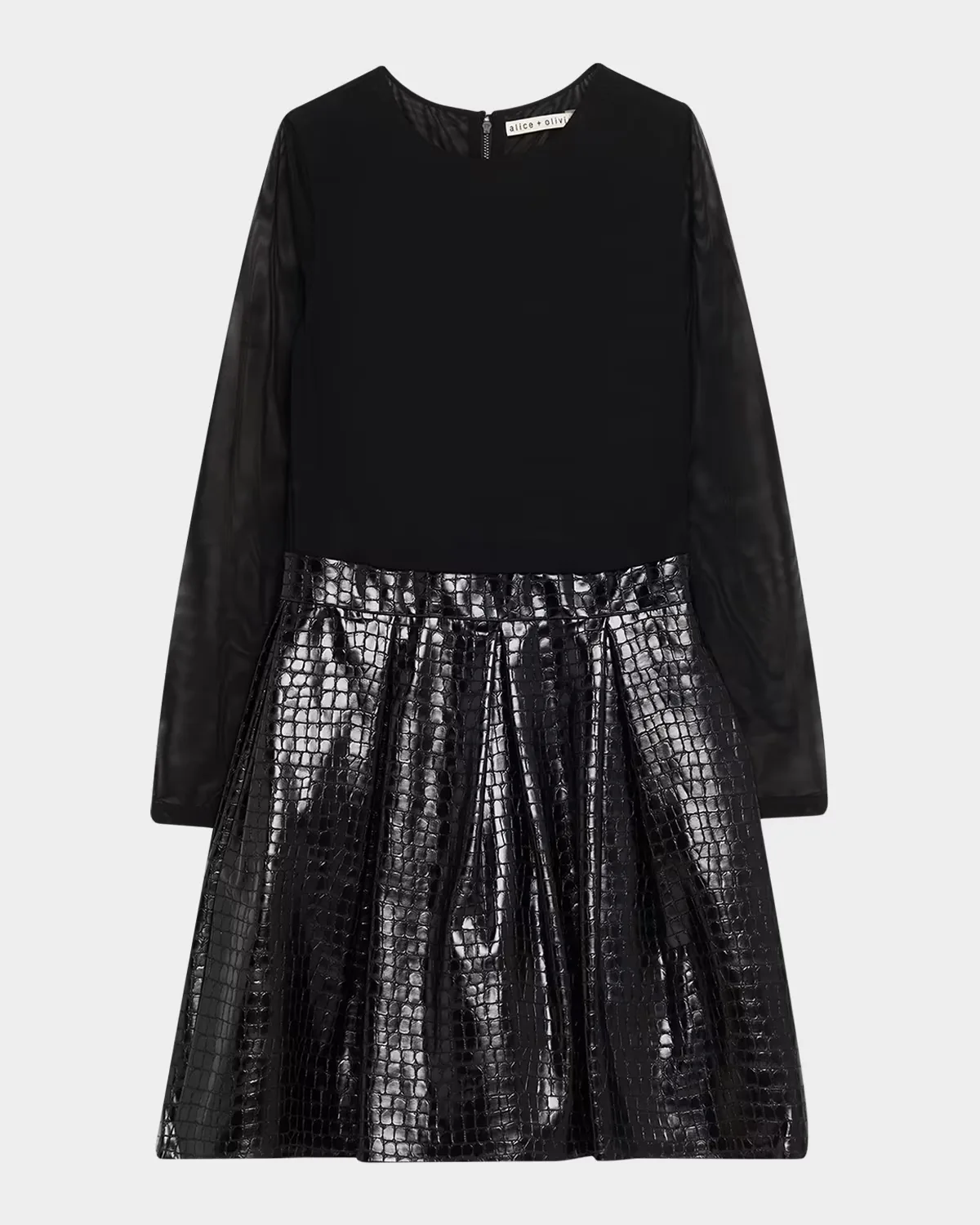 Chara Vegan-Leather Party Dress by ALICE + OLIVIA