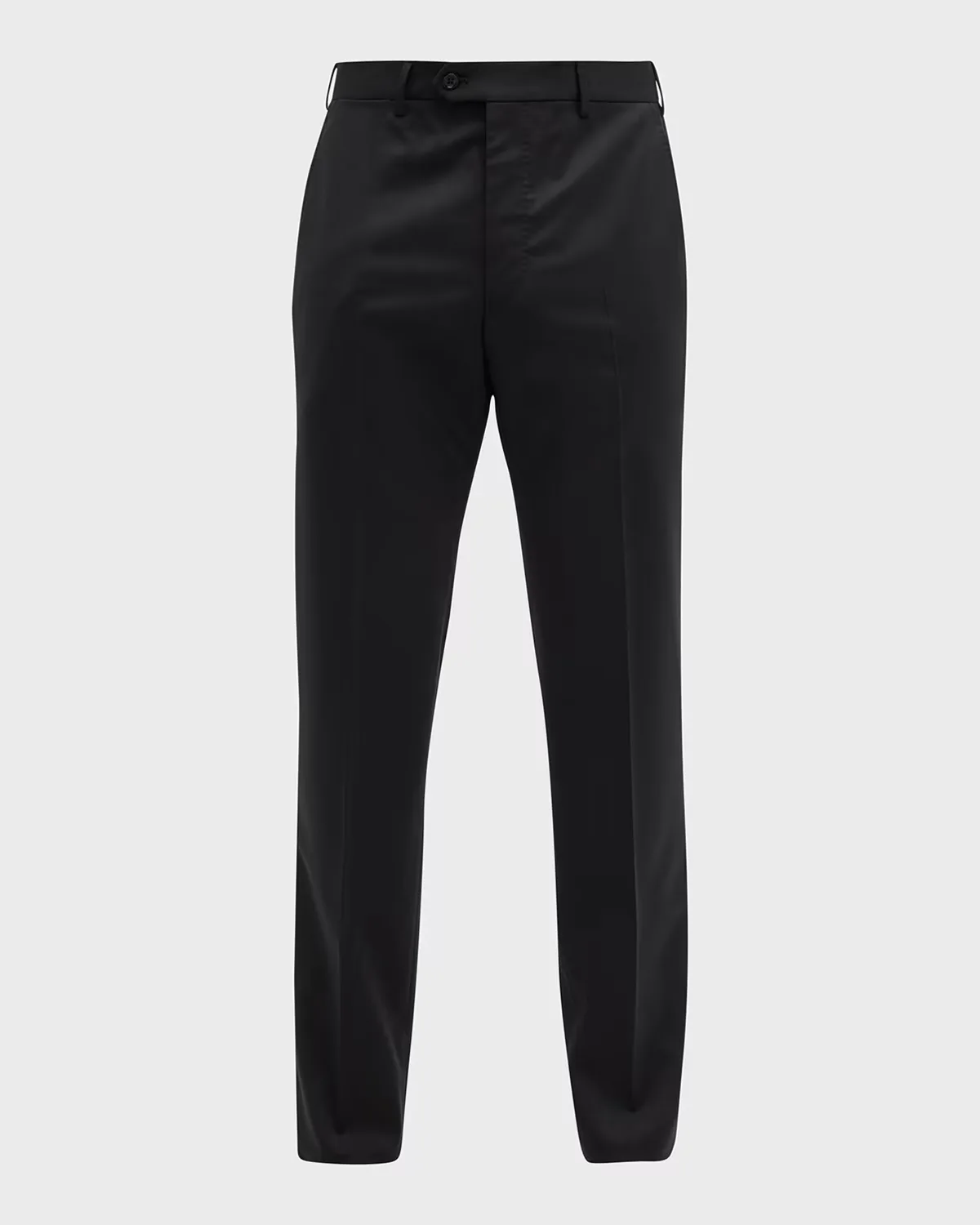 Basic Wool Flat-Front Trousers