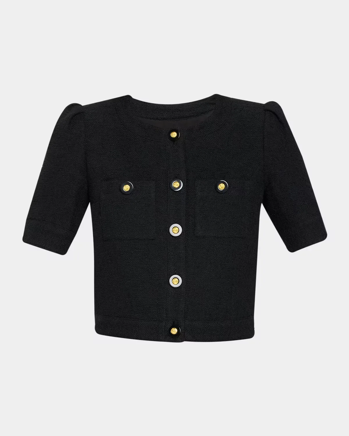 Allegra Tweed Short-Sleeve Top by L & apos;AGENCE