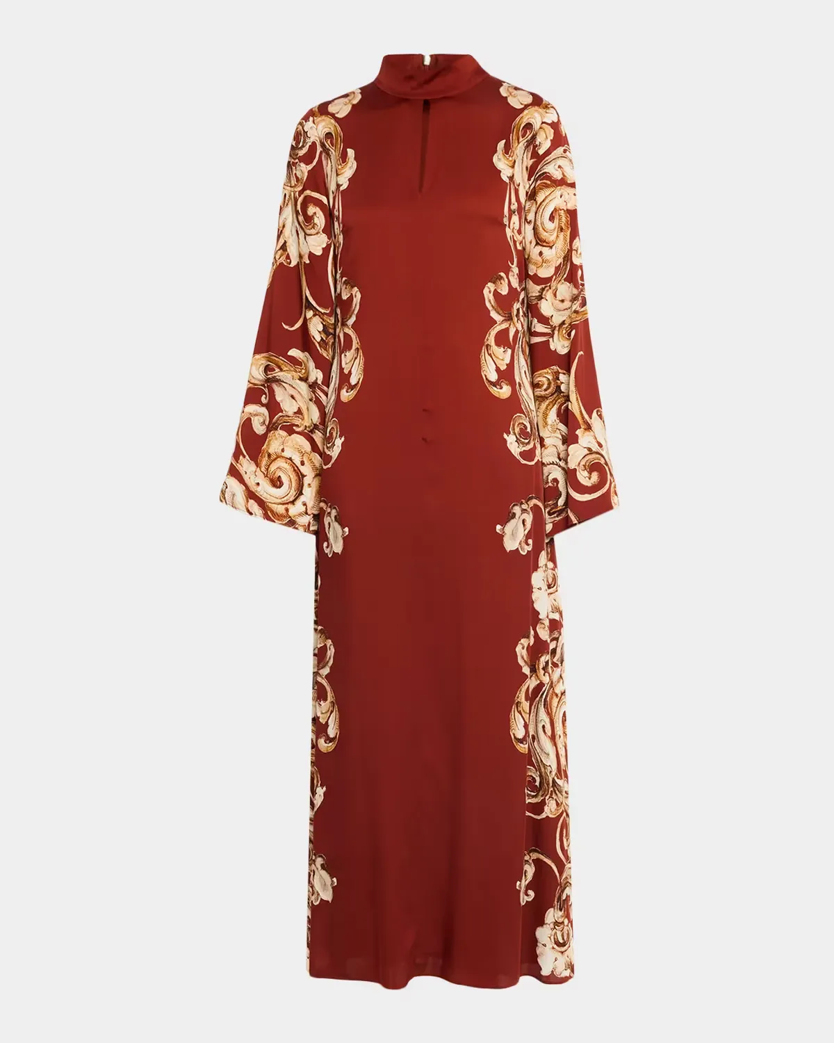 The Analeia Scrollwork Mock-Neck Maxi Dress by Elie Tahari