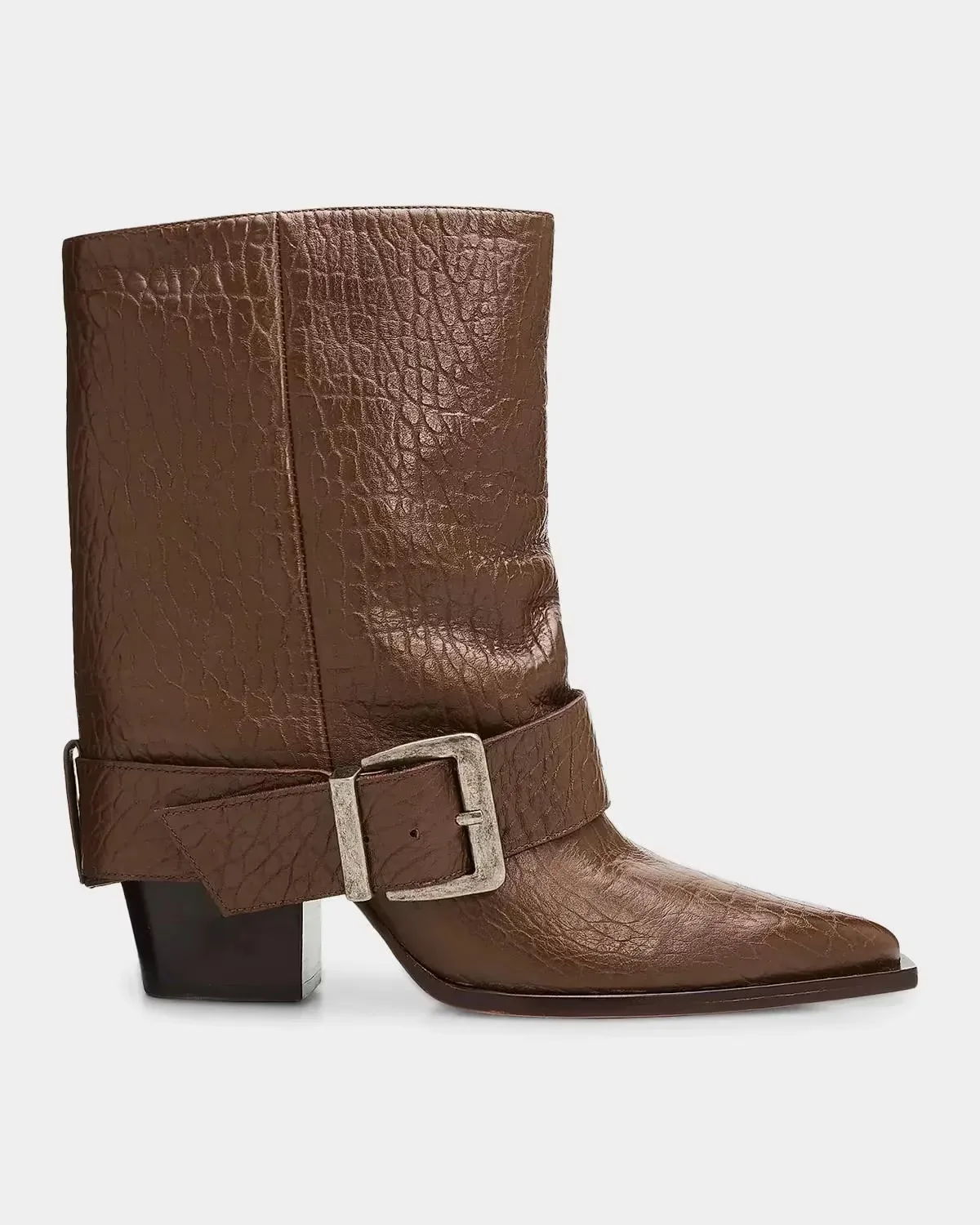 Parker 85MM Buckled Leather Booties by Schutz