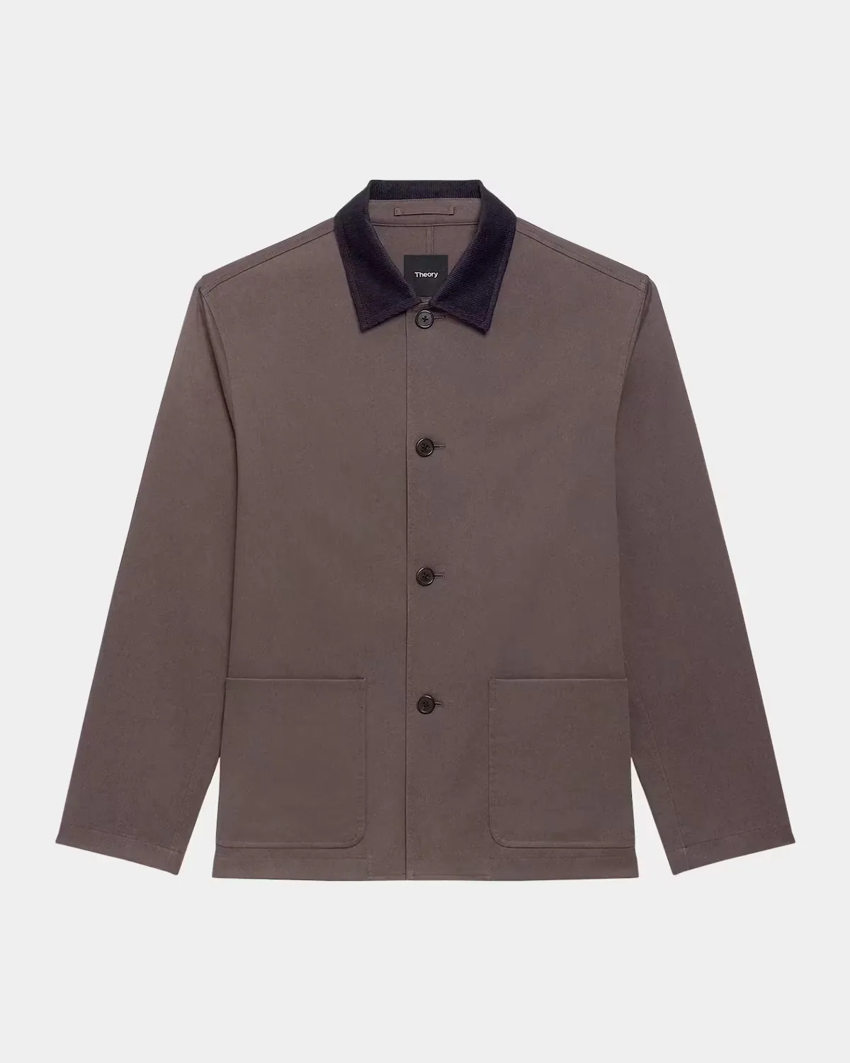 Corduroy-Collar Cotton Twill Jacket by Theory