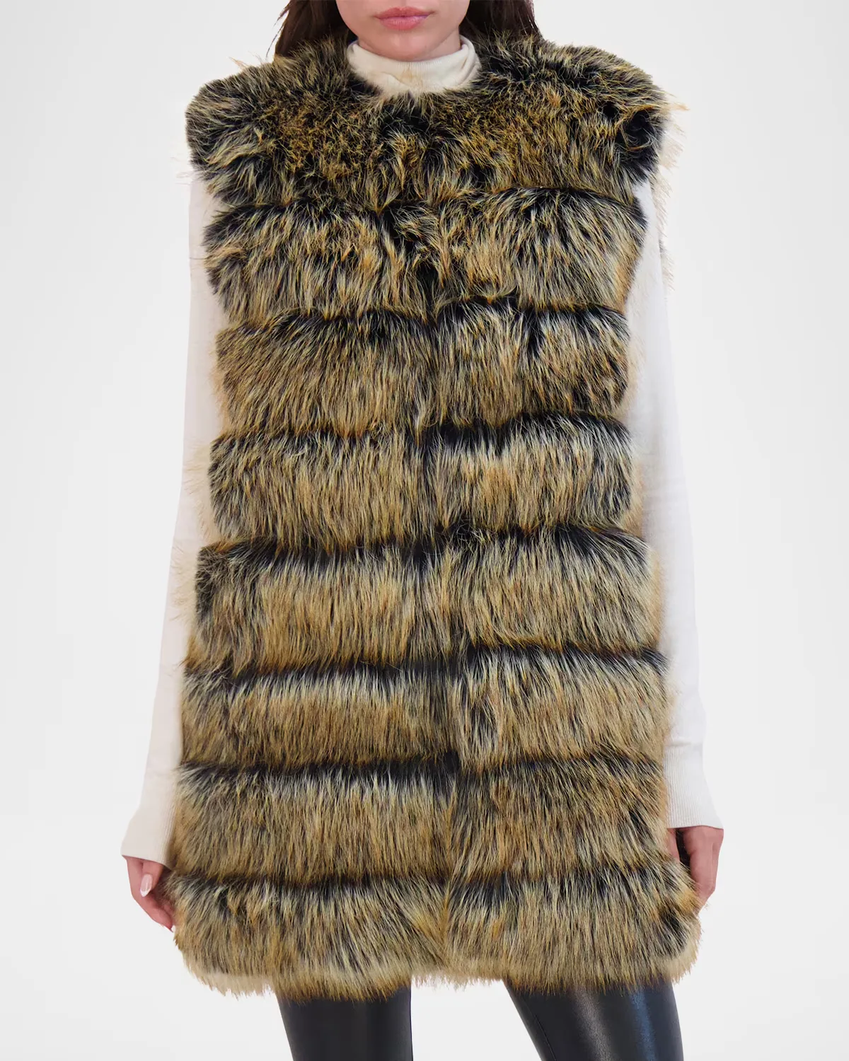 Fox-Like Faux Fur Vest