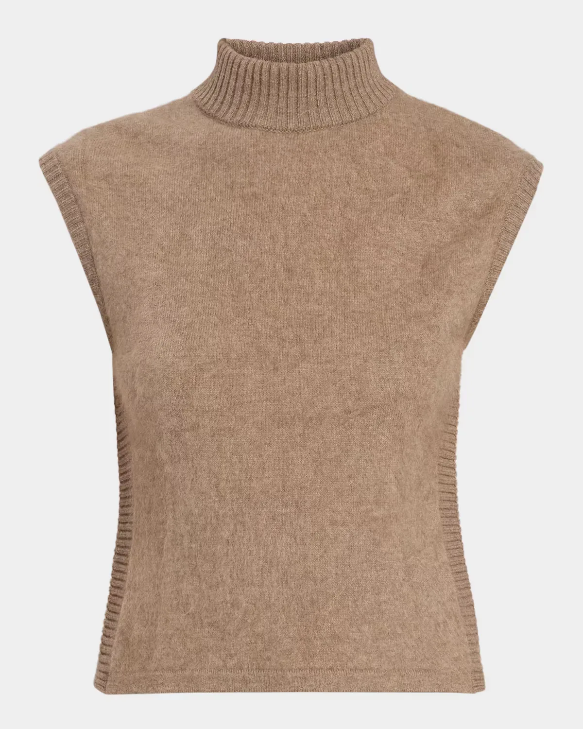 Sabina Mock-Neck Sleeveless Sweater by Toccin