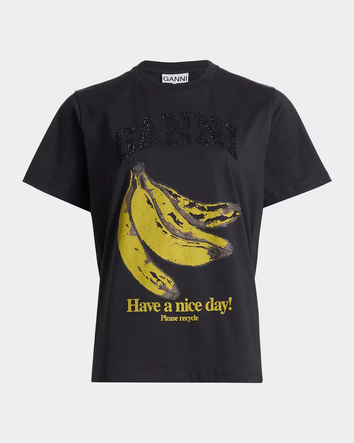 Banana Relaxed Cotton T-Shirt by Ganni