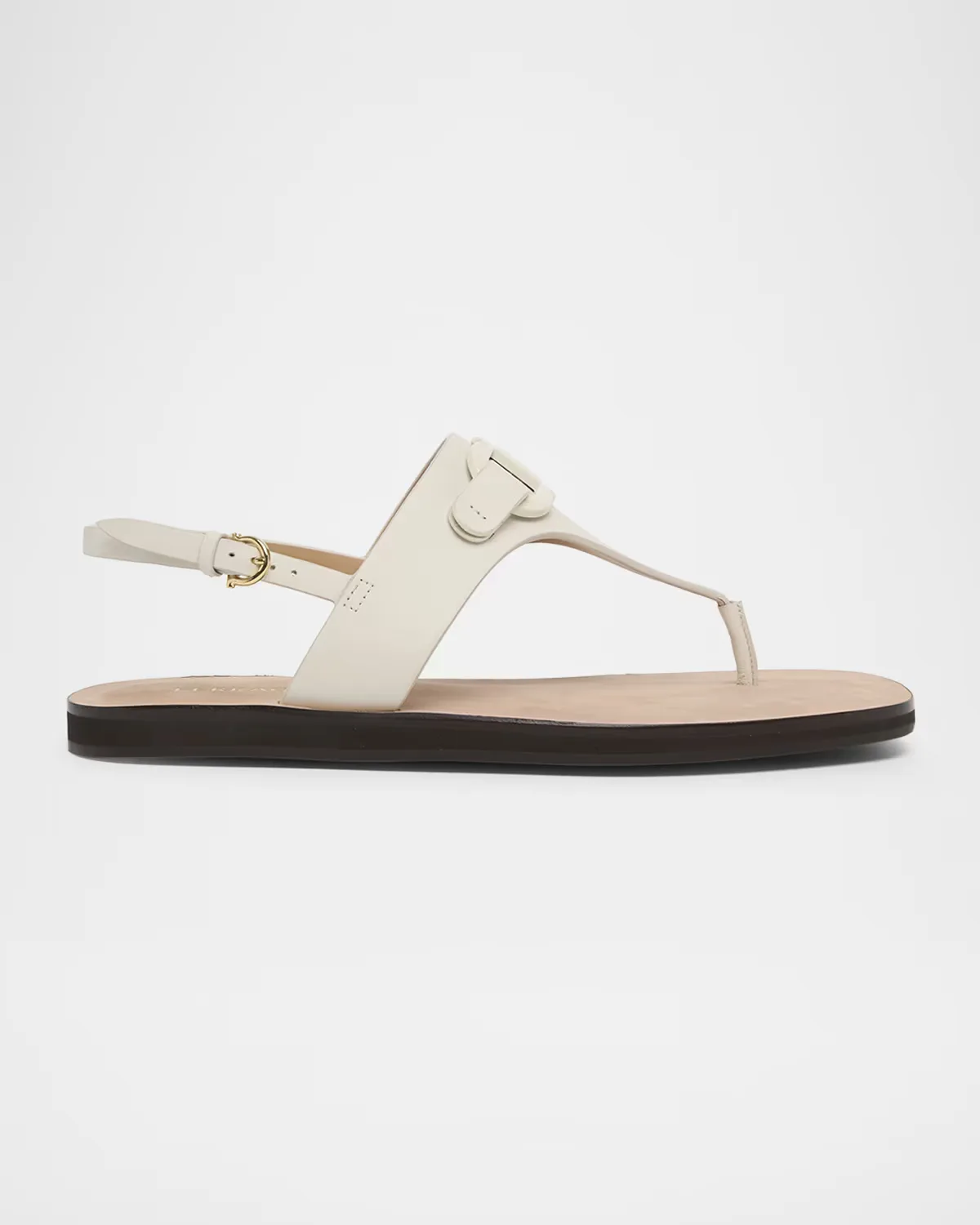 Siriana Gancio Leather Thong Sandals by FERRAGAMO