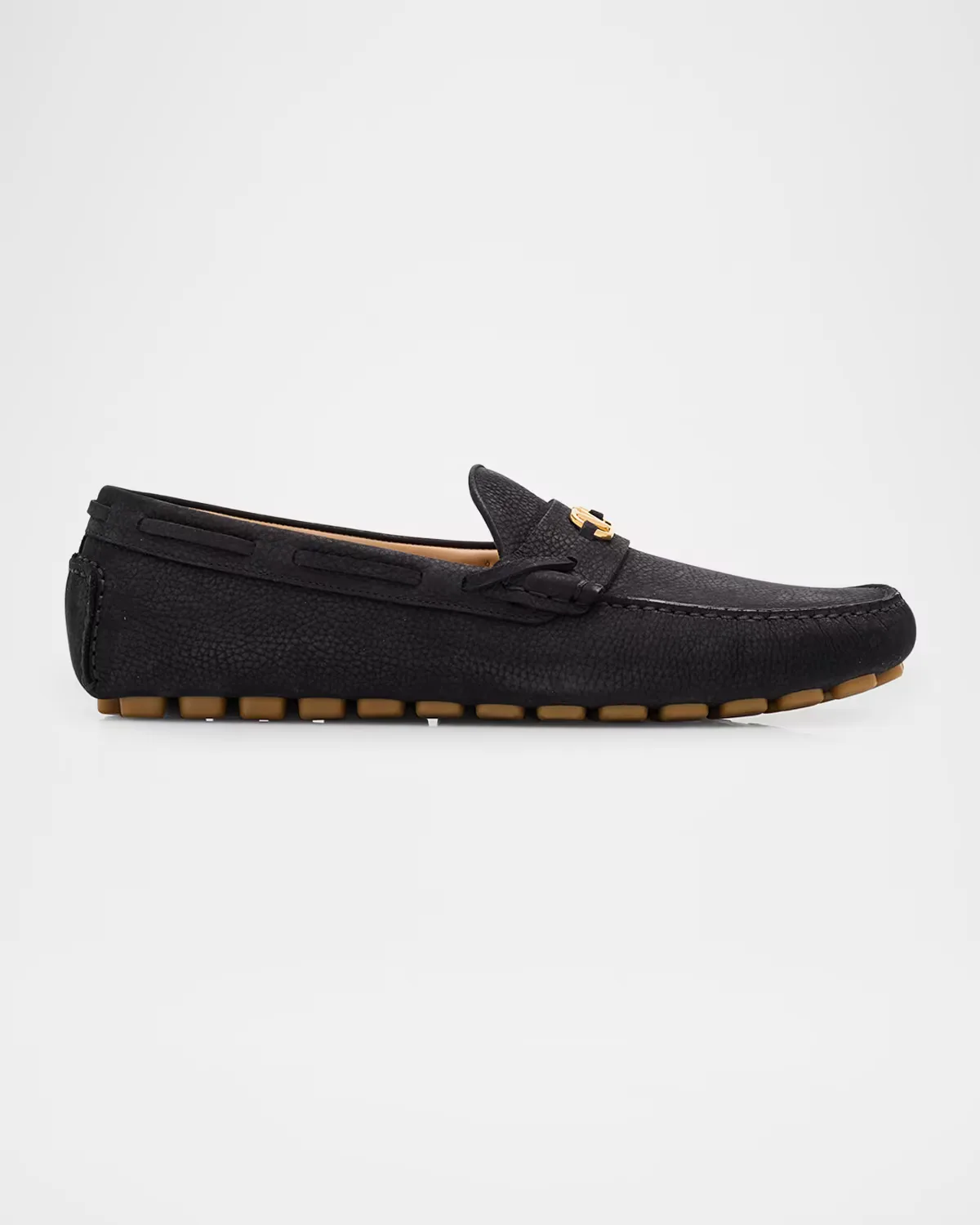 Fastaway Grained Deerskin Suede Driving Loafers by Valentino Garavani