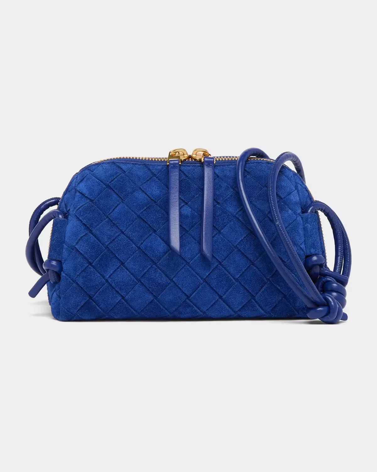 Concert Pouch Intrecciato Suede Crossbody Bag by Bottega Veneta