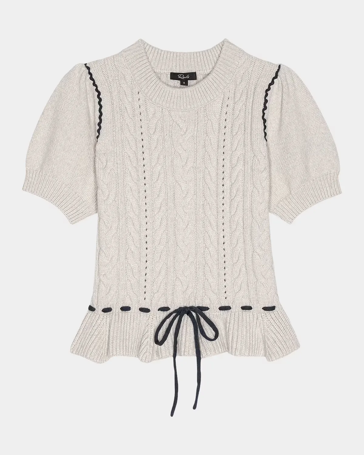 Chandri Drawstring Peplum Sweater by Rails