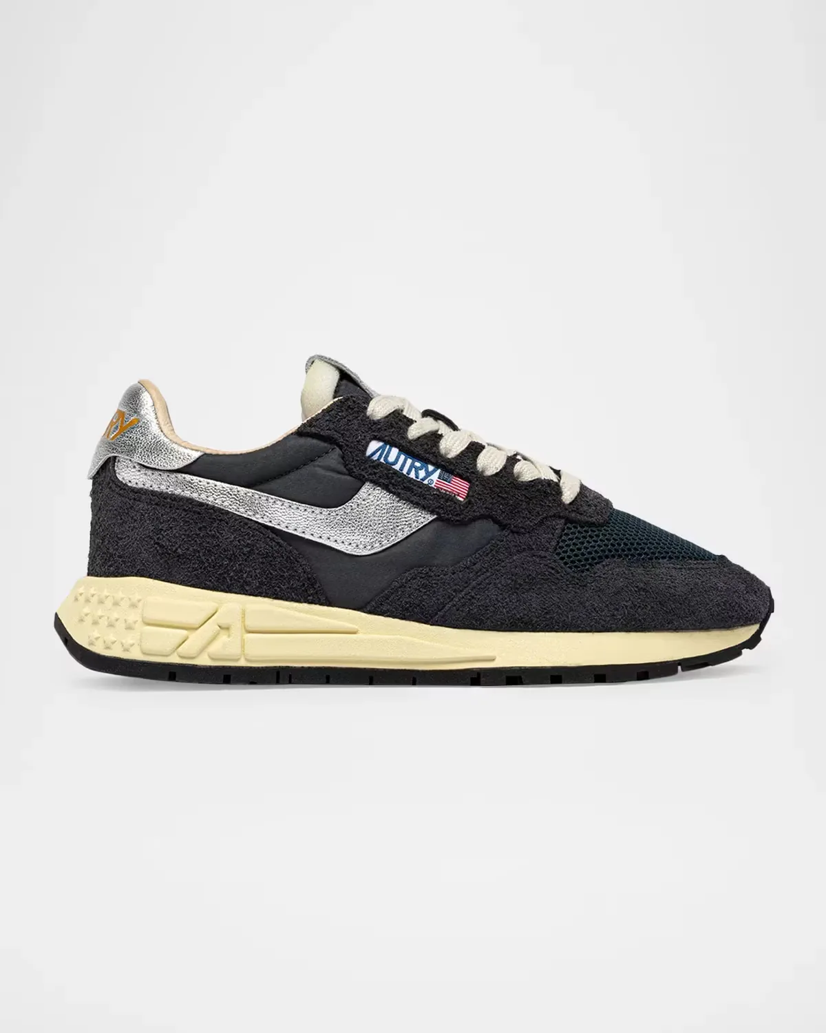Reelwind Mixed Leather Low-Top Sneakers by AUTRY