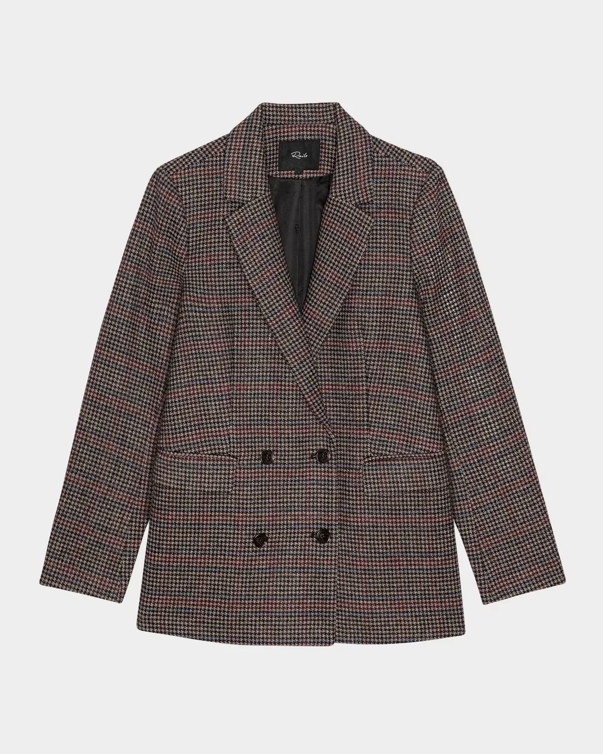 Jac Houndstooth Double-Breasted Blazer by Rails