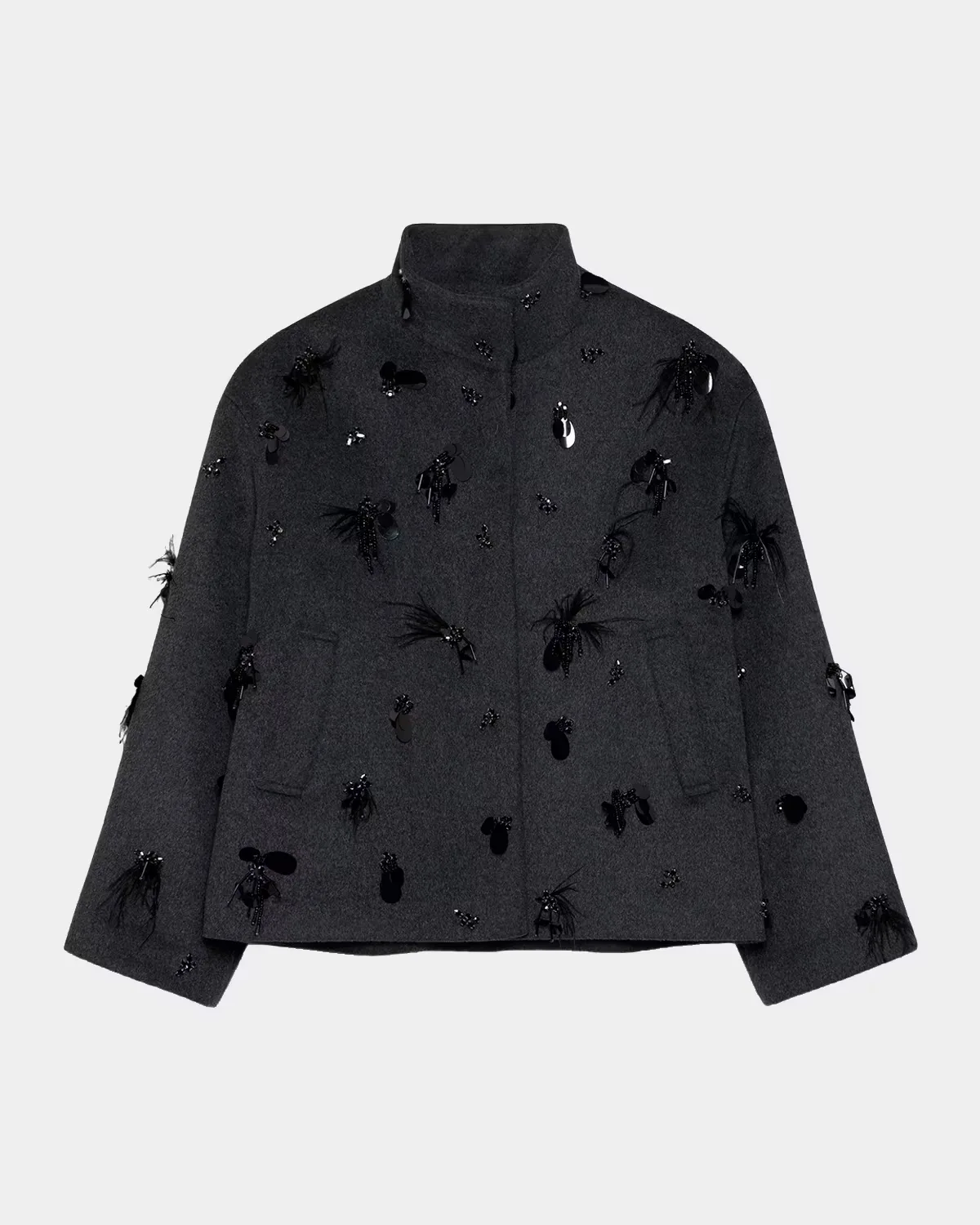 Siena Embellished Wool-Blend Jacket by SIMKHAI