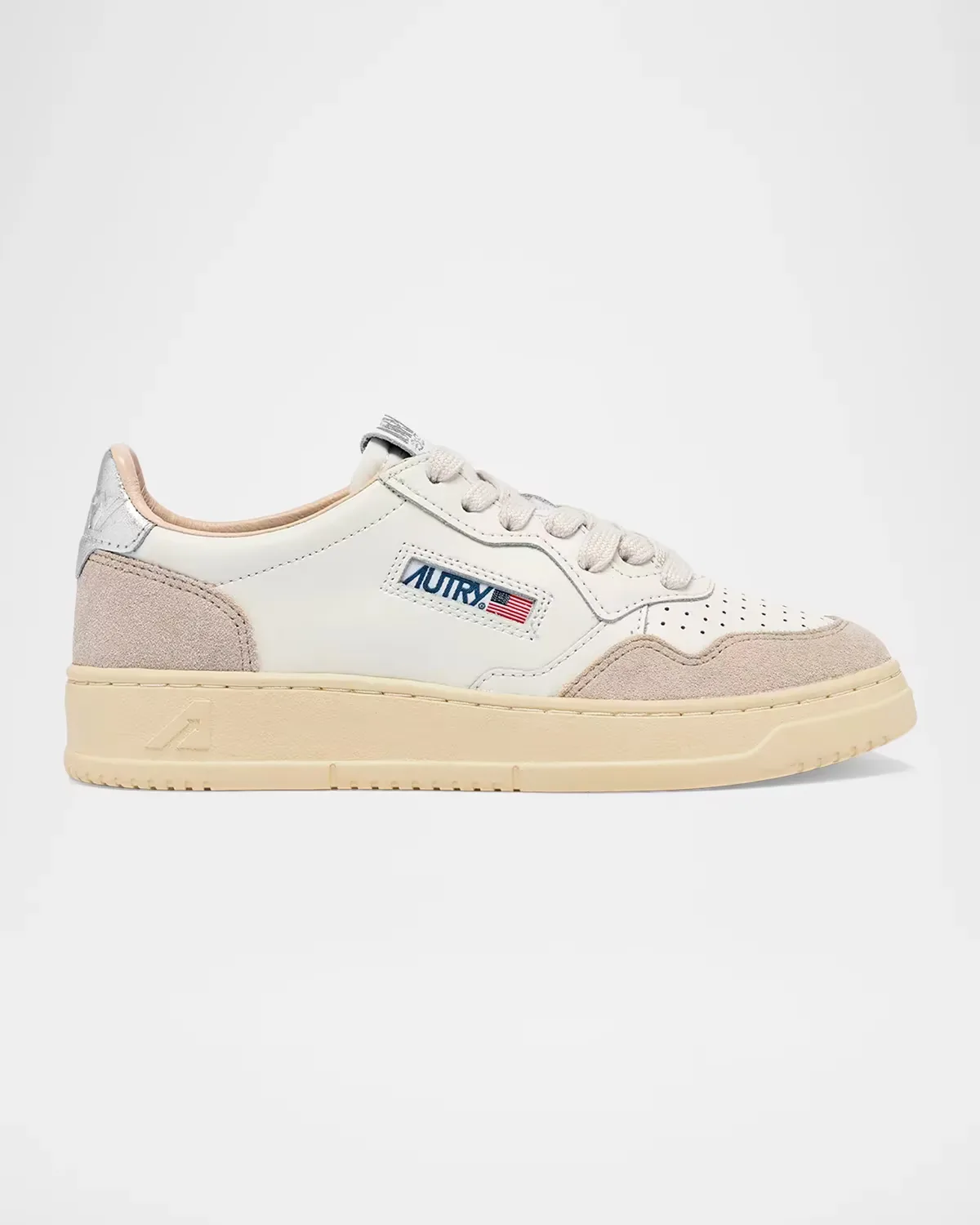 Medalist Mixed Leather Low-Top Sneakers by AUTRY