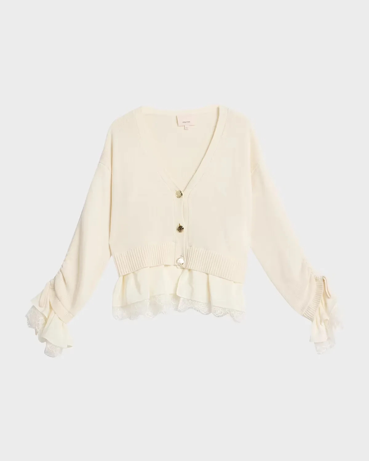 Atley Lace-Trim Cardigan by Cinq à Sept