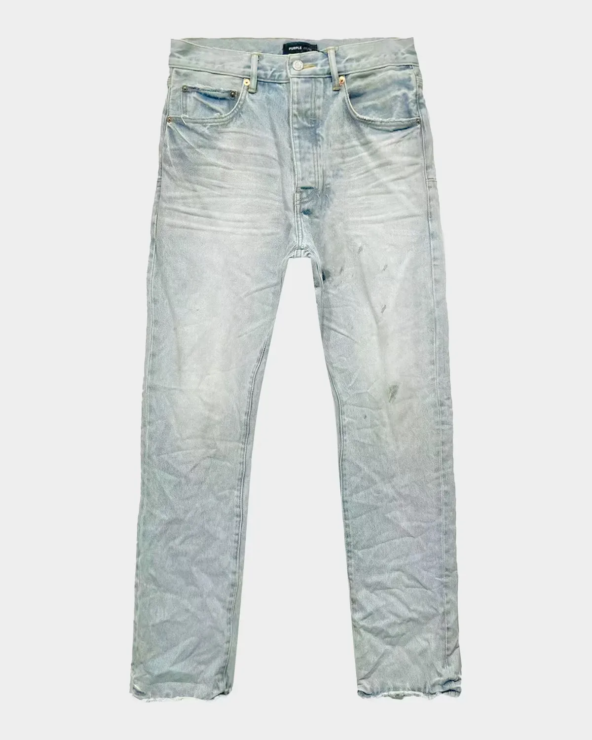 Hwt Texture Relaxed Straight-Leg Jeans by PURPLE