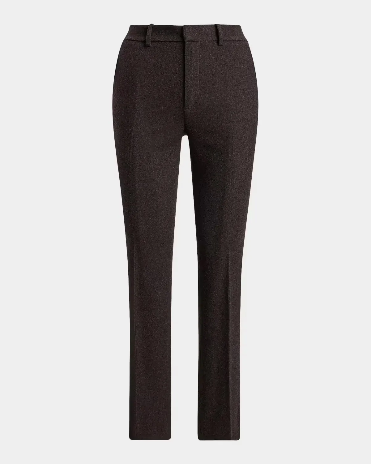 Andrey Wool Herringbone Tapered-Leg Ankle Pants by Ralph Lauren Collection