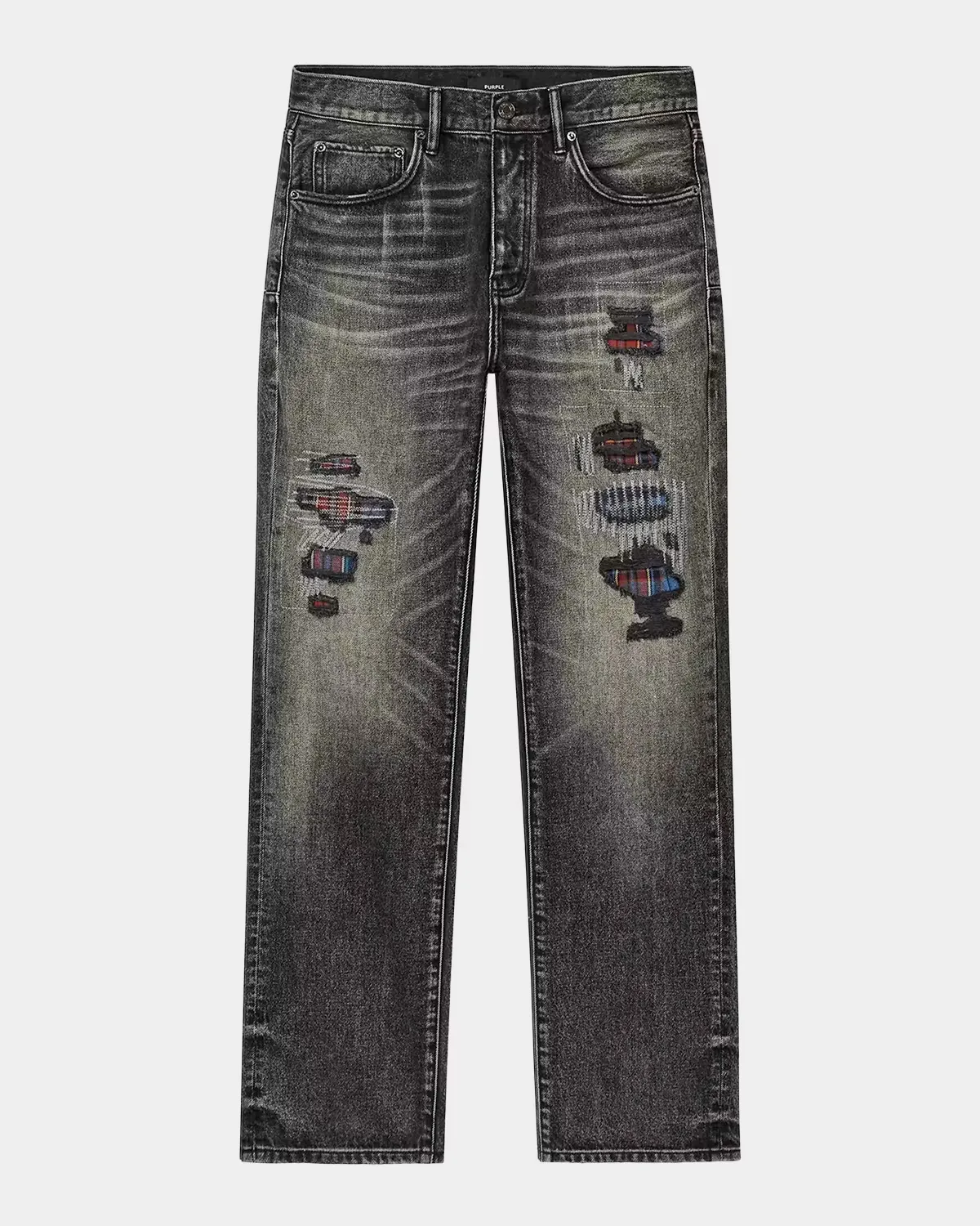 Rip & Repair Straight-Leg Jeans by PURPLE