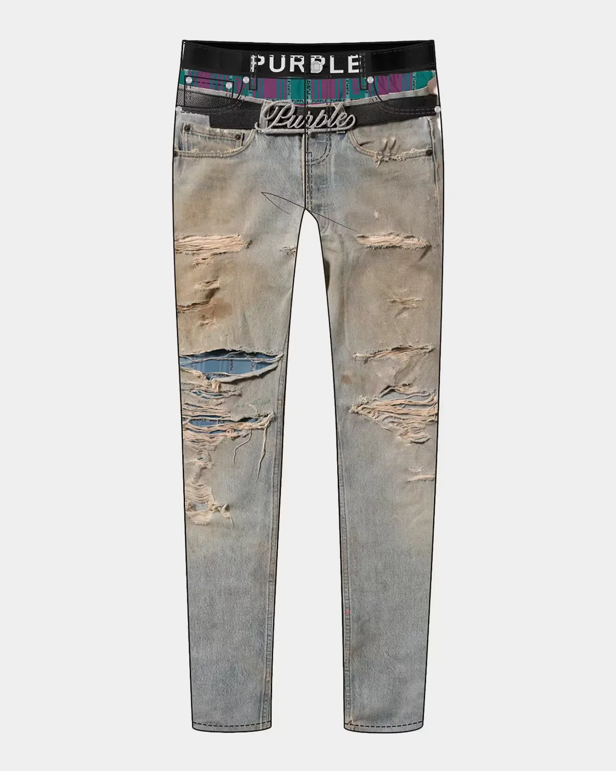 Boxer Trompe L'Oeil Skinny Jeans by PURPLE