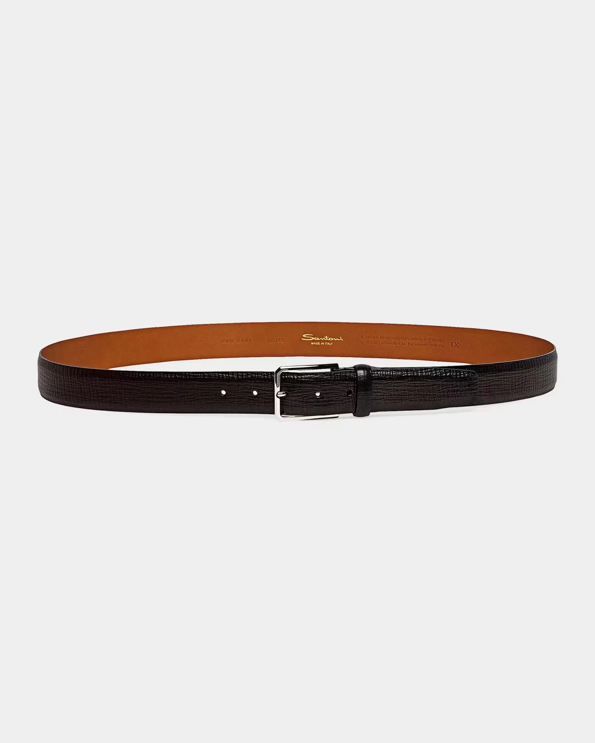 Adjustable Leather Belt by Santoni