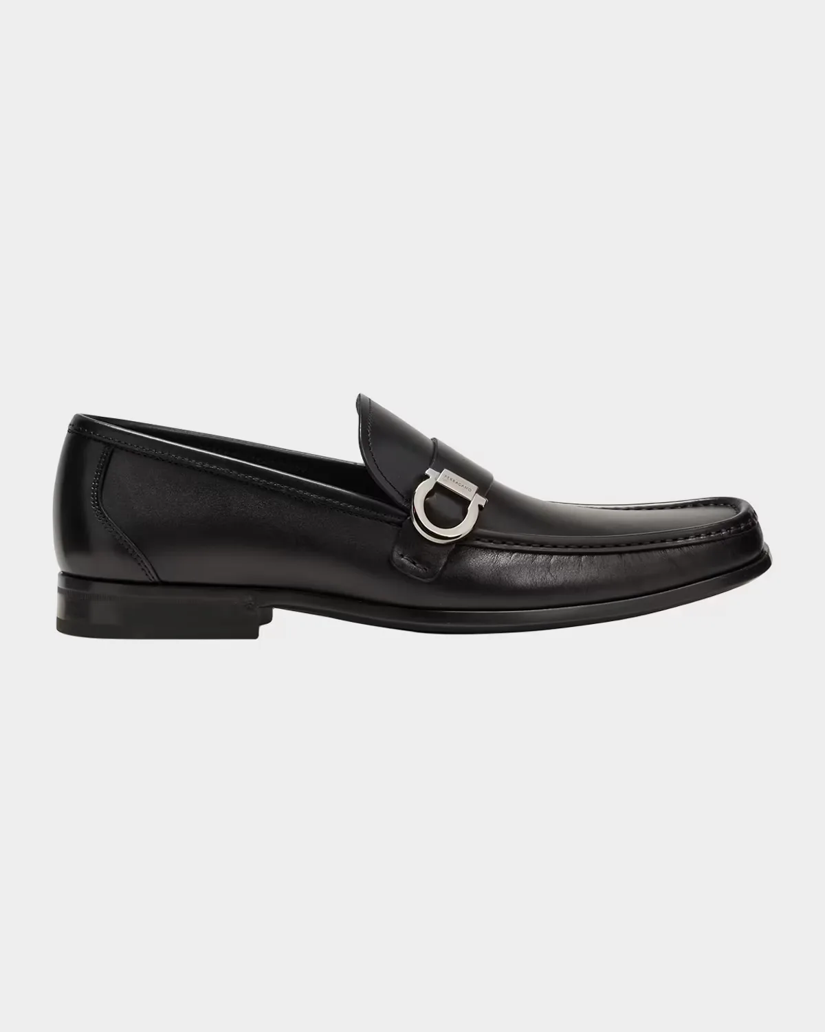 Caspian Gancio Leather Loafers by FERRAGAMO