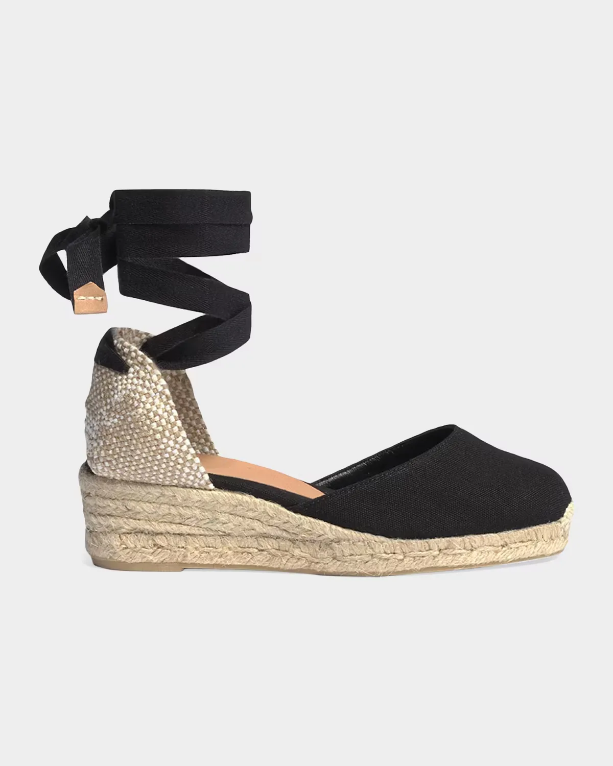 30mm Carina Canvas Espadrille Wedge Sandals by AGS X CASTANER
