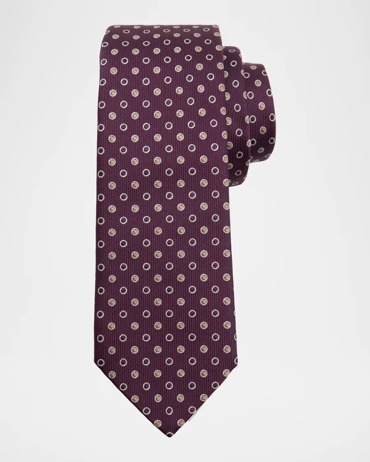 Filled Polka Dot Silk Tie by Giorgio Armani