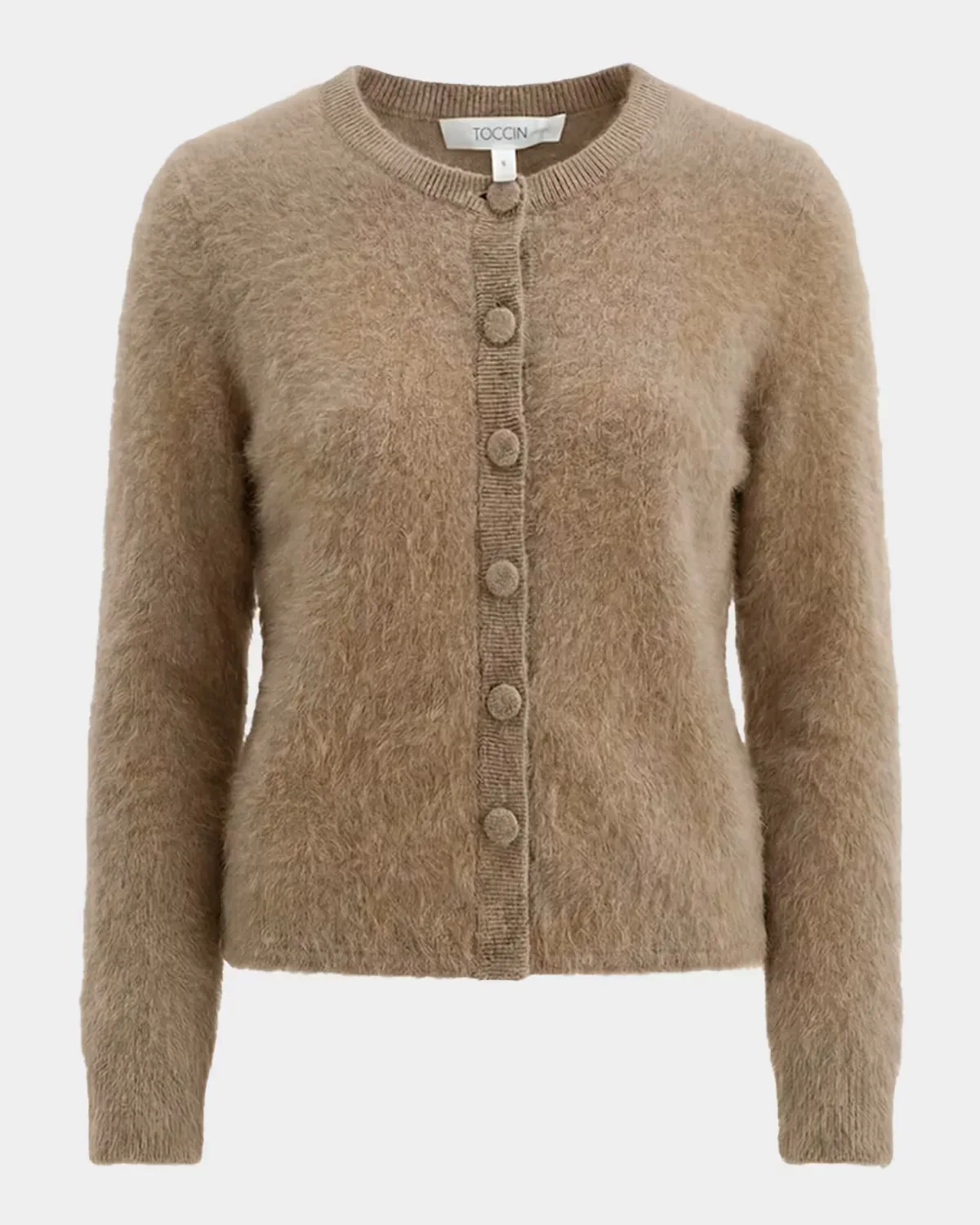 Mariah Brushed Cashmere Cardigan by Toccin