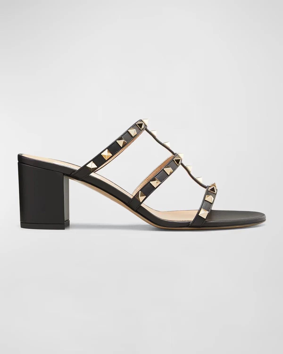 Rockstud Caged 60mm Slide Sandals by Valentino Garavani